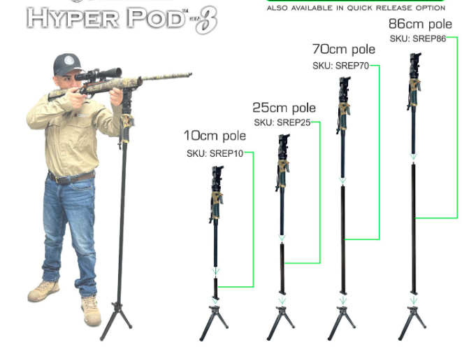 SmartRest Hyper Pod 3 Extension Poles