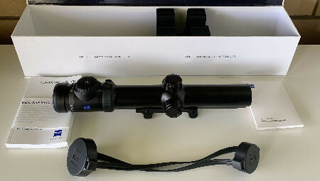 ZEISS Victory V8 1.1-8x30 Ret 60, with new Blaser rail mount to fit any Blaser firearm.