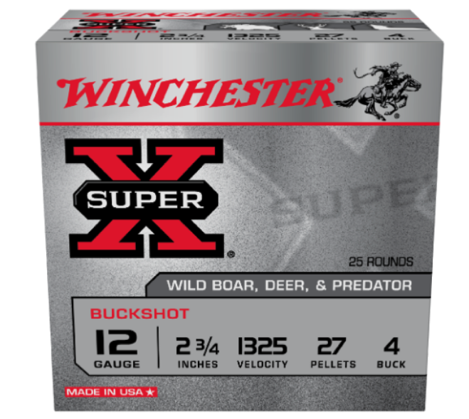 WINCHESTER BUCKSHOT 12G 4BUCK 2-3/4″ 27 PELLET