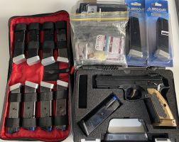Cz shadow 2, great condition has eeman tech brass grip's, mag well , trigger and every other upgrade, All original parts,11mags, 1 standard mecgar, and 10 with 