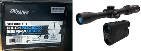 Sig Sauer BDX Combo Kit, Kilo1800BDX 6 x 22mm LRF and Sierra3BDX 4.5-14X44mm Rifle Scope The BDX rangefinder and riflescope system is simple, fast, and intuitiv