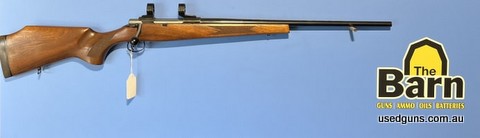 Sweedish made Varberger 757 in 6.5x55. Comes with 25mm rings, blind magazine and timber stock. Extremely rare in Australia. Is in very good condition.