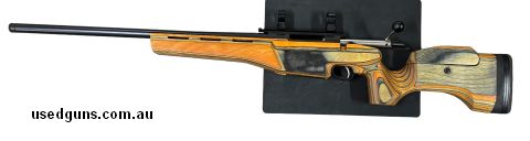 EXCELLENT CONDITION TIKKA T3 SPORTER LEFT HAND WITH LAMINATE STOCK, 24 INCH THREADED BARREL, ADJUSTABLE CHEEK PIECE, 5 ROUND MAGAZINE, 1:10 TWIST RATE.