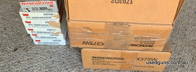 Here I have very hard to get and super rare 400 rounds of 375 Winchester big bore ammo. Fresh factory rounds. Hard to now obtain and I hear not going to be prod