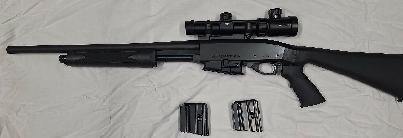 Remington 7615 223 pump action in very good condition. Very little use from new. Vortex crossfire 1-4 x24 scope comes with 2x steel magazines. Can send intersta