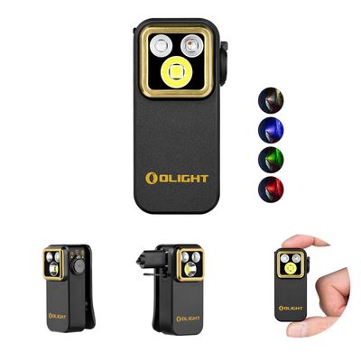 Olight Oclip Pro S 5-in-1 Mult ifunctional EDC Clip Torch wit h UV & RGB Light Color-Black