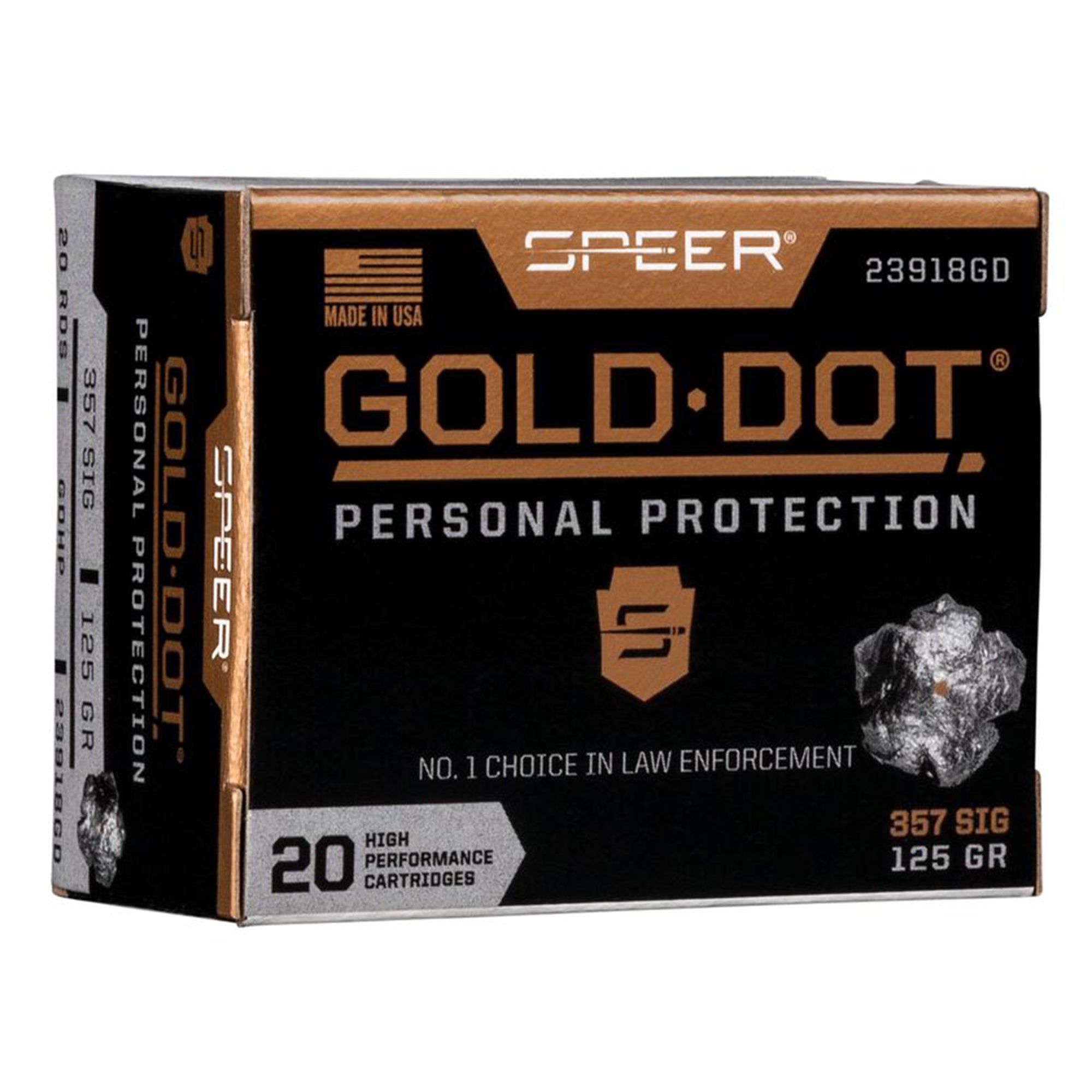 357 Sig 125gr HP Gold Dot