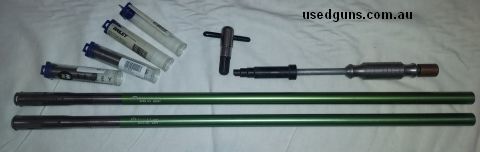 Briley Companion Tube set for Beretta, .613, length 25" weight 400 gms , 2x skeet chokes .618 and 2 Mod chokes .616 . slide hammer and choke tool. Hardly used