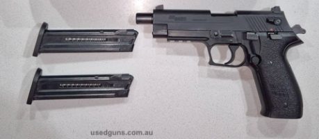 Sig Sauer Mosquito 22LR semi-auto pistol comes with case and 2 magazines. Great pistol that shoots well with standard Federal bulk pack ammunition. Only selling