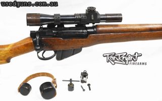 Lee Enfield Sniper reproduction, has T bone shipwright barrel fitted and repro scope, comes with scope adjust tool and original sight . Overnight airfreight fro