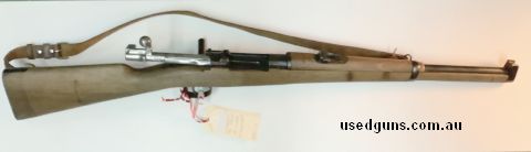 Comes with sling and matching serial # bolt to receiver. Short barrel 435mm or 17.12 inches long. Original. Solid stock in good condition with a few scratches, 