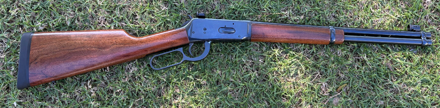 Winchester Trapper 30-30WCF. 1982 manufacture, top eject. Fitted with Lyman 17A front sight and Williams peep sight. Original front and rear sights and saddle r