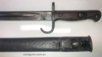 Nice full length 1907 patt bayonet with hooked quilion Made by Enfield in 4/12 NSW 17901 stamped on pommel.