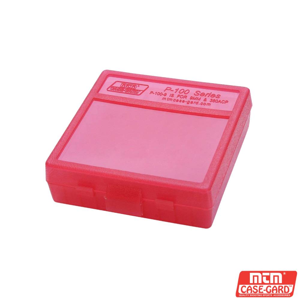 MTM 100rnd Pistol Ammo Case Red