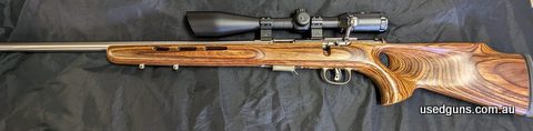 Left Hand Savage 93 R17 17HMR BTVLSS S/S Thumbhole Varmint with AccuTrigger. Left hand with 5 round detachable magazine. Rifle is in great condition. Will come 