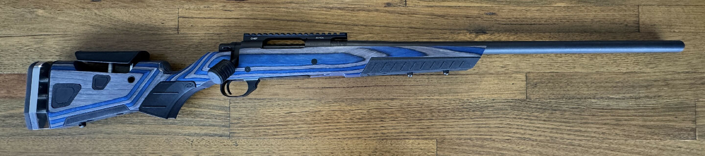Howa 1500 Varmint in 223 Remington, in a Boyd At-One adjustable stock.