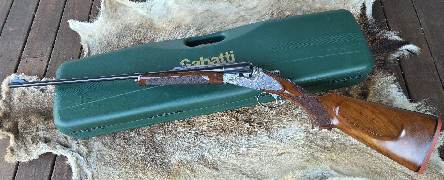 Beautiful Sabatta 9.3x74r Classic 92 Express Rifle with ejectors, some brass, dies and projectiles. This rifle comes from a deceased estate that I am helping ou