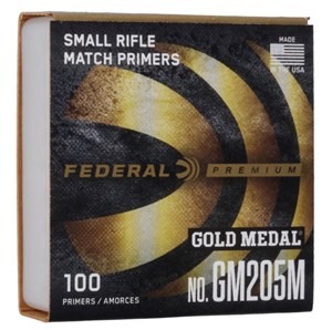 FEDERAL
FGM205M
GOLD MEDAL
SMALL RIFLE MATCH
PRIMERS

SPECIAL
$225 /PER 1000