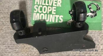 Hillver Winchester 94 lever action rifle side mount (no longer produced) windage adjustable 1" rings. Fitting screws included. Phone 0429849007. If reply by ema